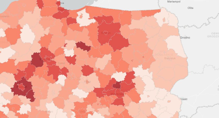 71 zakażeń i 5 zgonów. Nowe dane z Łomży i powiatu