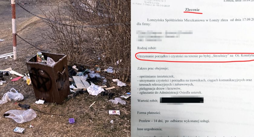 Zlecenie było, a śmieci zalegają dalej. Spółdzielnia nie porządkuje terenu po dawnej strzelnicy [FOTO]