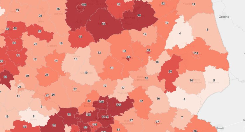 Kilkadziesiąt nowych zakażeń w Łomży i powiecie