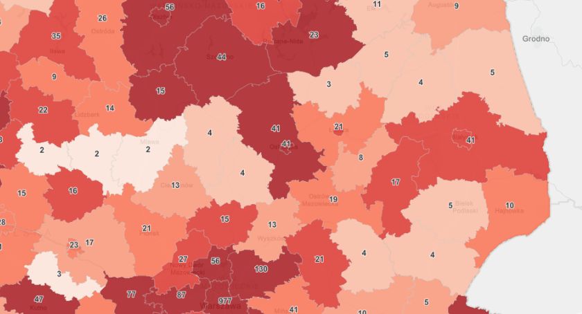 33 zakażenia i 1 zgon. Nowe dane z Łomży i regionu