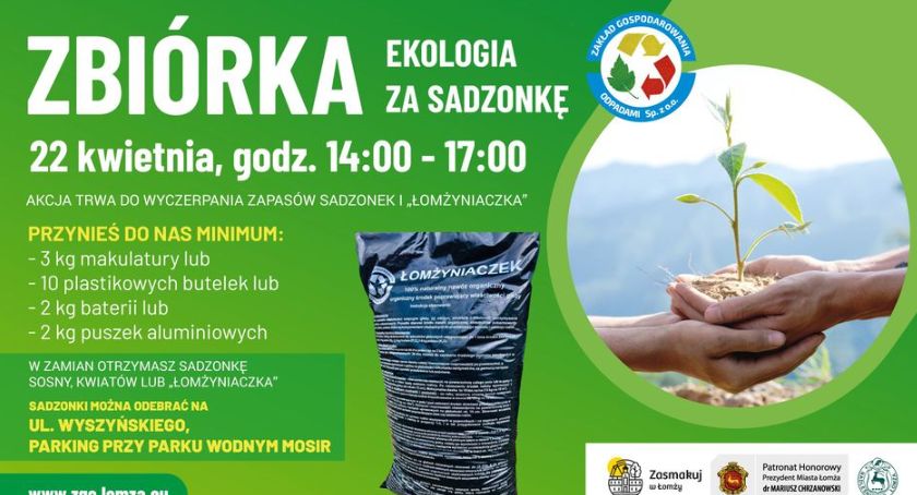 Ekologiczna wiosna w Łomży. Wymień odpady na sadzonki lub 