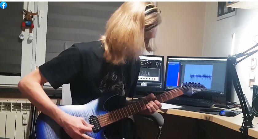 Utalentowany multiinstrumentalista z Łomży samodzielnie tworzy muzykę [VIDEO]