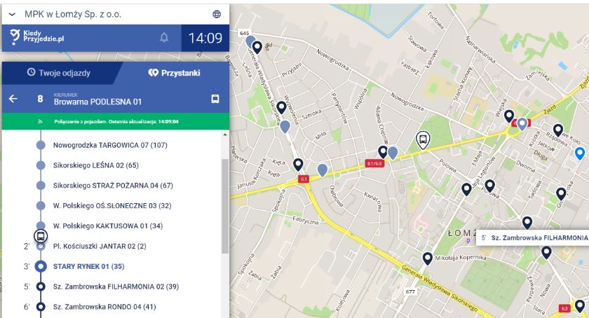Kiedy autobus pojawi się na przystanku?