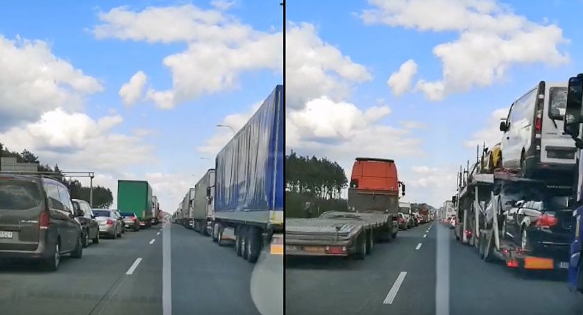 Wypadek na S8. Policja pochwaliła kierowców za „korytarza życia” [VIDEO]