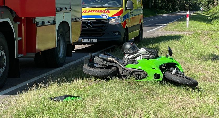 Motocyklista w szpitalu po 