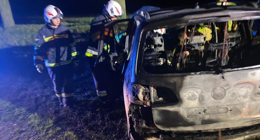 Volkswagen zapalił się na DK63 [FOTO]