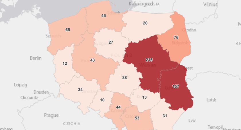 76 zakażeń koronawirusem w Podlaskiem. Nowe dane