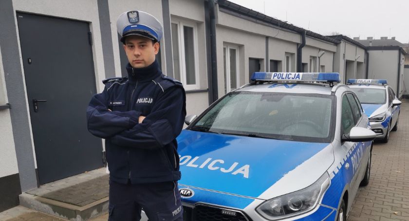 Policjant z Łomży pilotował do szpitala 32-latka z odciętym palcem