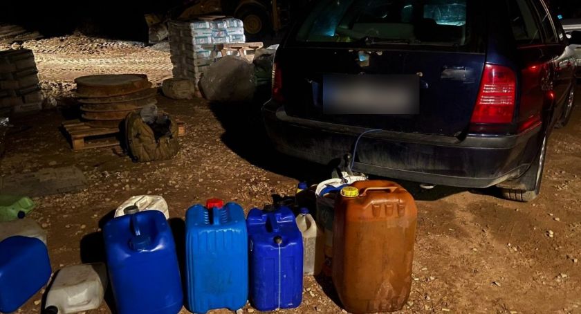 39-latek ukradł ponad 4 tys. litrów paliwa. Spuszczał je z maszyn budowlanych