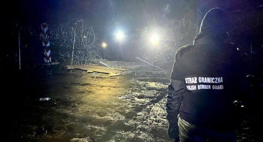 Szturm migrantów na granicę. Białorusini wykorzystali lasery [VIDEO]