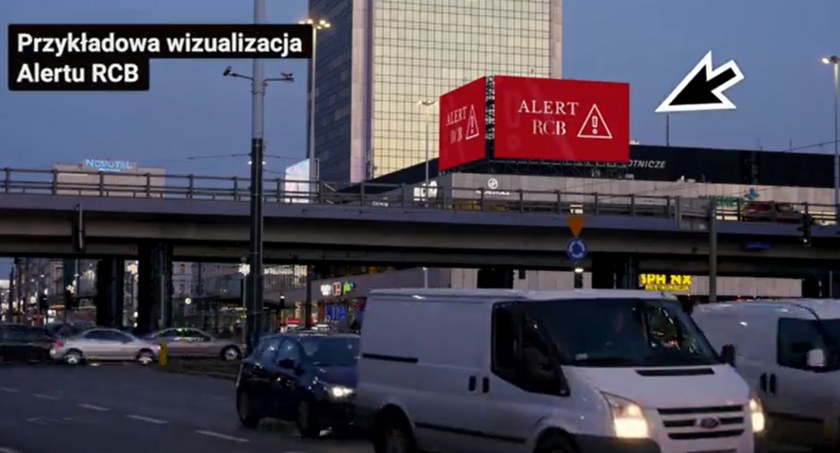Alerty RCB na ekranach wielkoformatowych. Zobaczymy je w całym kraju