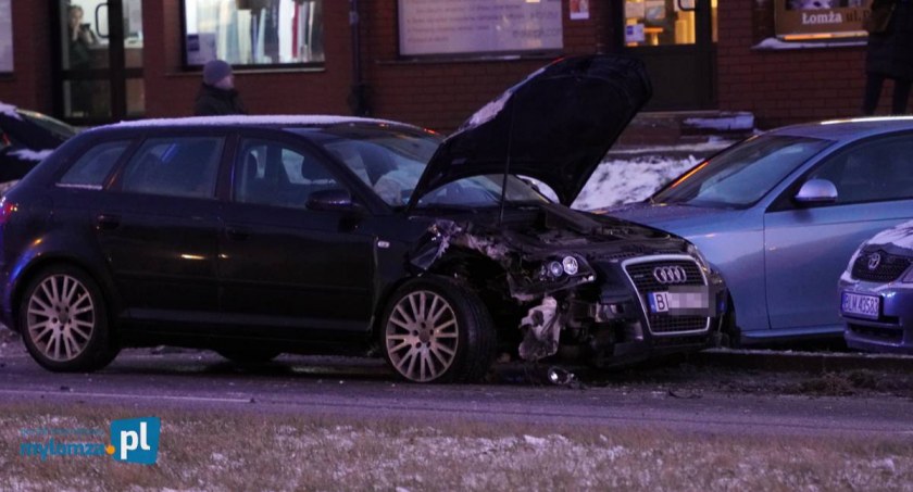 Pijany 26-latek odpowie za spowodowanie karambolu w Łomży. Jego ojciec chciał 
