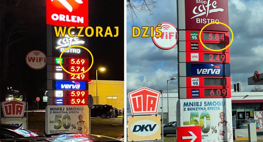 Łomża. Na części stacji nie ma paliwa, są za to wyższe ceny [VIDEO]
