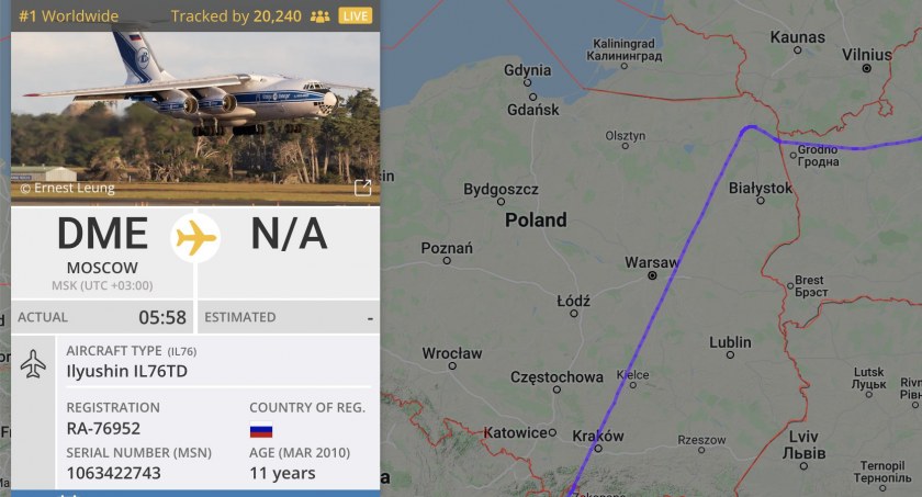 Rosyjski IŁ-76 przeleciał nad Łomżą. Dostał zgodę