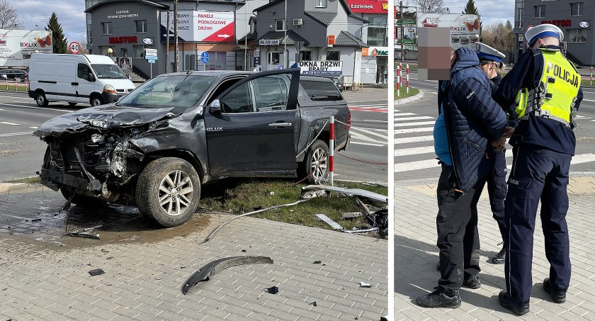 W centrum Łomży wpadł pod naczepę. Kierował po pijaku [FOTO]