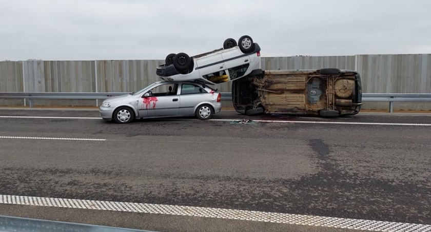 Karambol na S61. Służby przygotowywały się na najgorsze [FOTO]