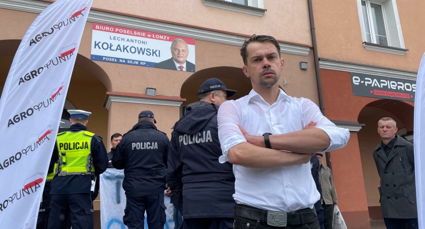 Agrounia protestowała pod biurem poselskim Lecha Kołakowskiego [FOTO, VIDEO]