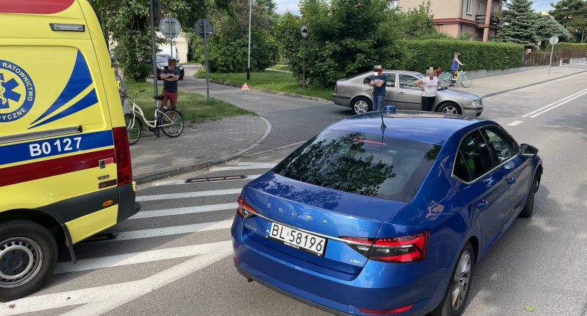 Ul. Kopernika. Potrącenie rowerzysty [FOTO]