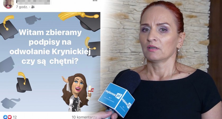 Dyrektor Krynicka komentuje wniosek o odwołanie jej ze stanowiska [VIDEO]