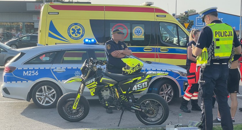 Aleja Legionów – upadek młodego motocyklisty