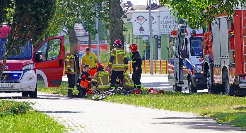 Pechowy upadek na rowerze