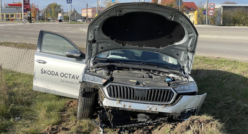 Samochód w rowie. Dwie osoby zabrane do szpitala [FOTO]