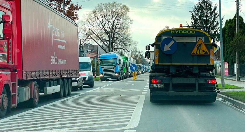Duże korki w Łomży i regionie