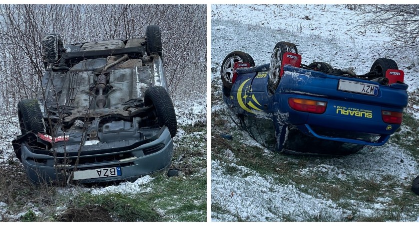 Dwa auta na dachu! Uwaga na drogach [FOTO]