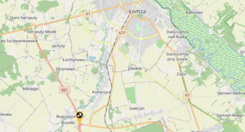 Utrudnienia drogowe na odcinku: węzeł Łomża Południe-Wygoda