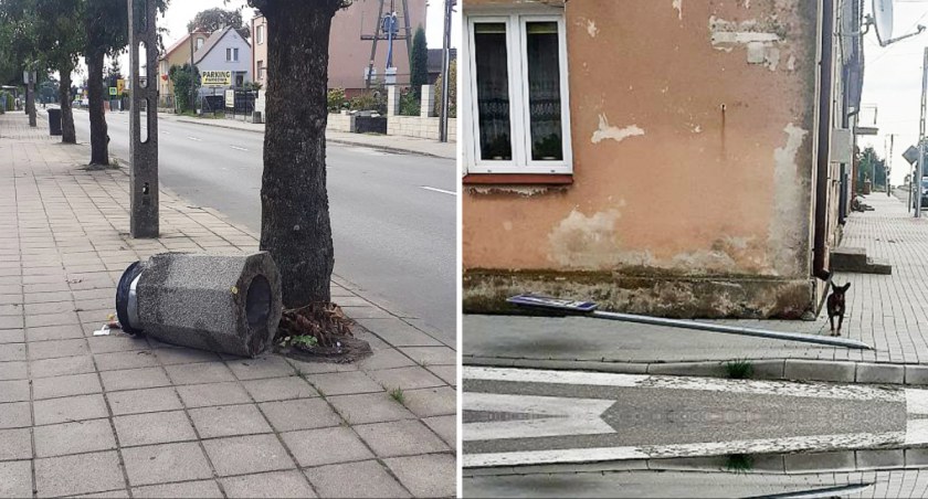 Czterech nastoletnich dewastatorów “przeszło” ulicami Jedwabnego