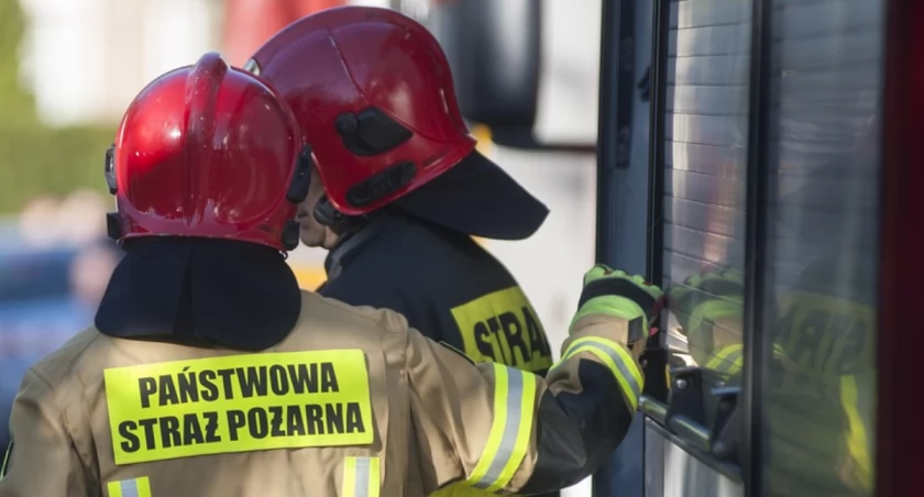 Pożar elewacji na Sybiraków