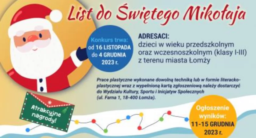 Konkursy o tematyce świątecznej dla dzieci z Łomży