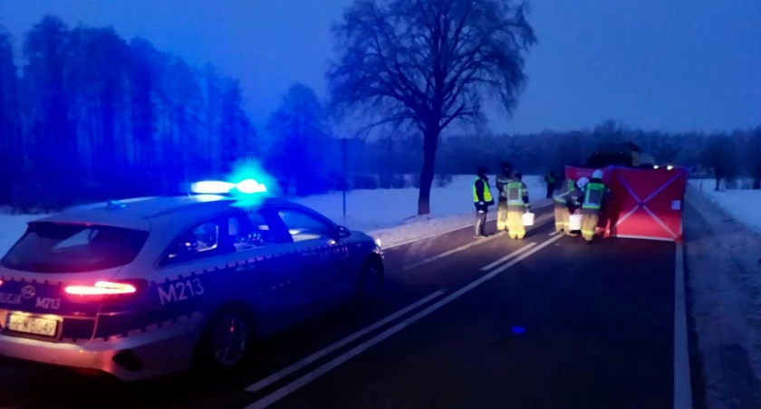 Śmiertelne potrącenie pieszego na DK 63