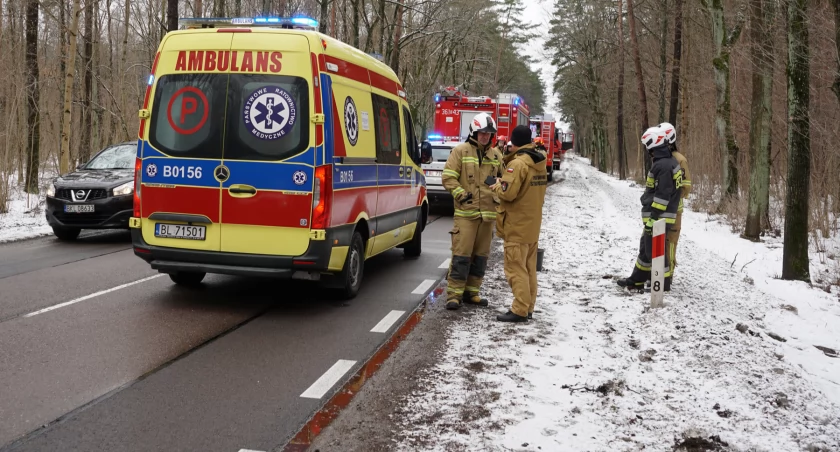 Zderzenie dwóch aut za Elżbiecinem. Utrudnienia w ruchu [FOTO]