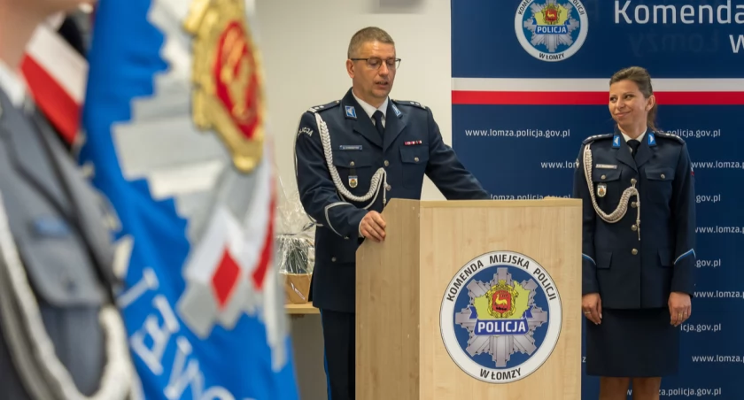 Uroczystość powołania pełniącego obowiązki Komenda Miejskiego Policji w Łomży [FOTO]