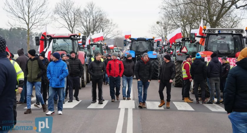 [LIVE] Strajk rolników: Blokada węzła „Łomża Południe”
