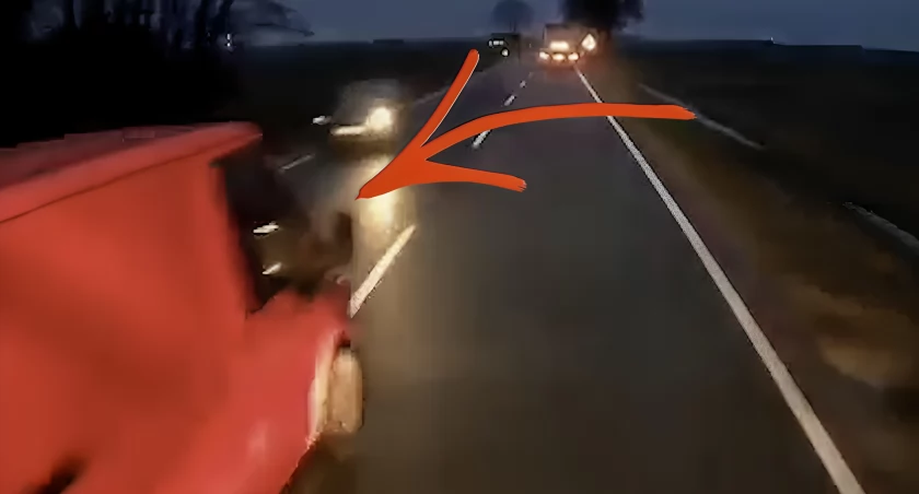 Drogowi piraci na trasie Łomża-Ostrołęka: Bliski kontakt z tragedią [VIDEO]