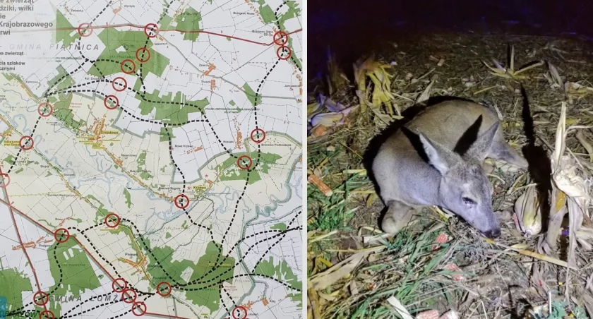 Bliskie spotkanie z naturą. Sarna na trasie Wizna - Łomża niemal przyczyną wypadku [VIDEO]