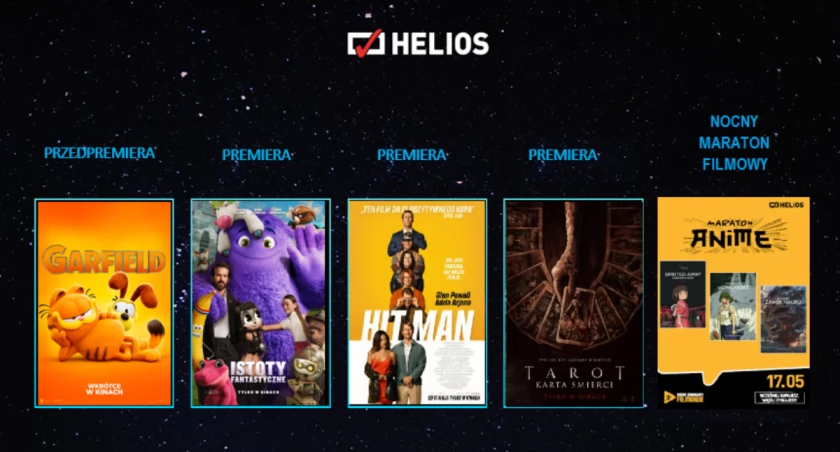 Majowy repertuar kina Helios