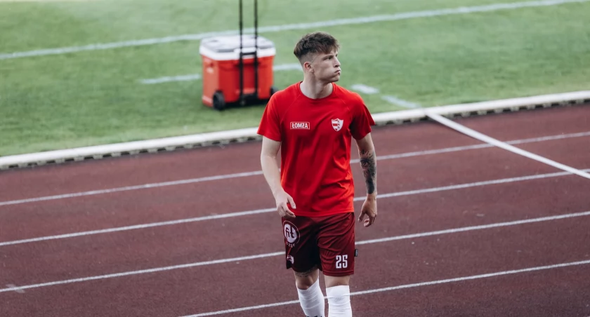 ŁKS Łomża. Strzelił dwa gole i został wyróżniony