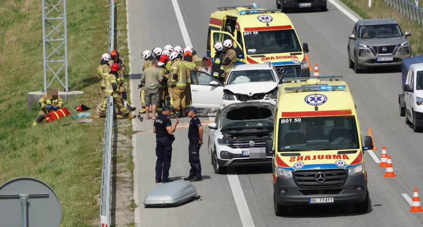Wypadek na Via Baltica: Obywatele Czech w szpitalu [FOTO]