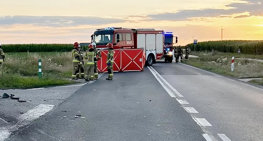 Wyprzedzał lawetę. 26-letni motocyklista zginął na miejscu