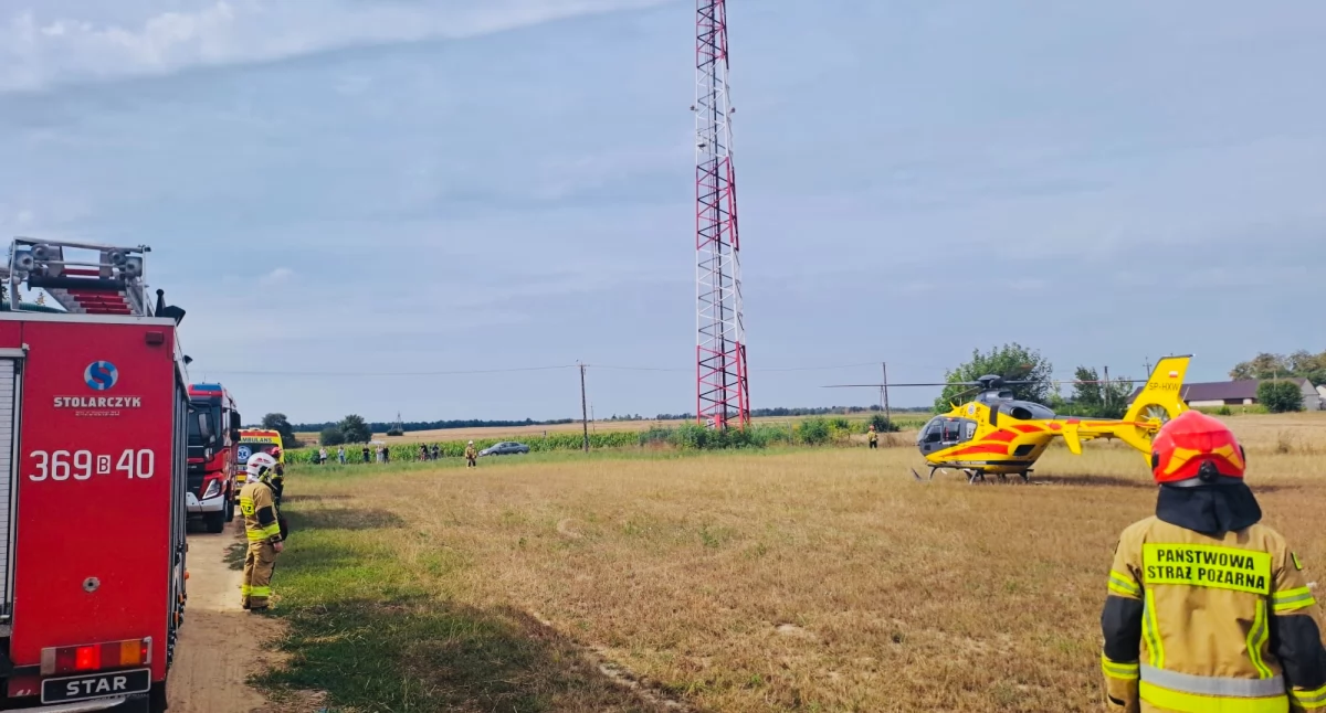 26-latek spadł z budynku. Lądował śmigłowiec Lotniczego Pogotowia Ratunkowego