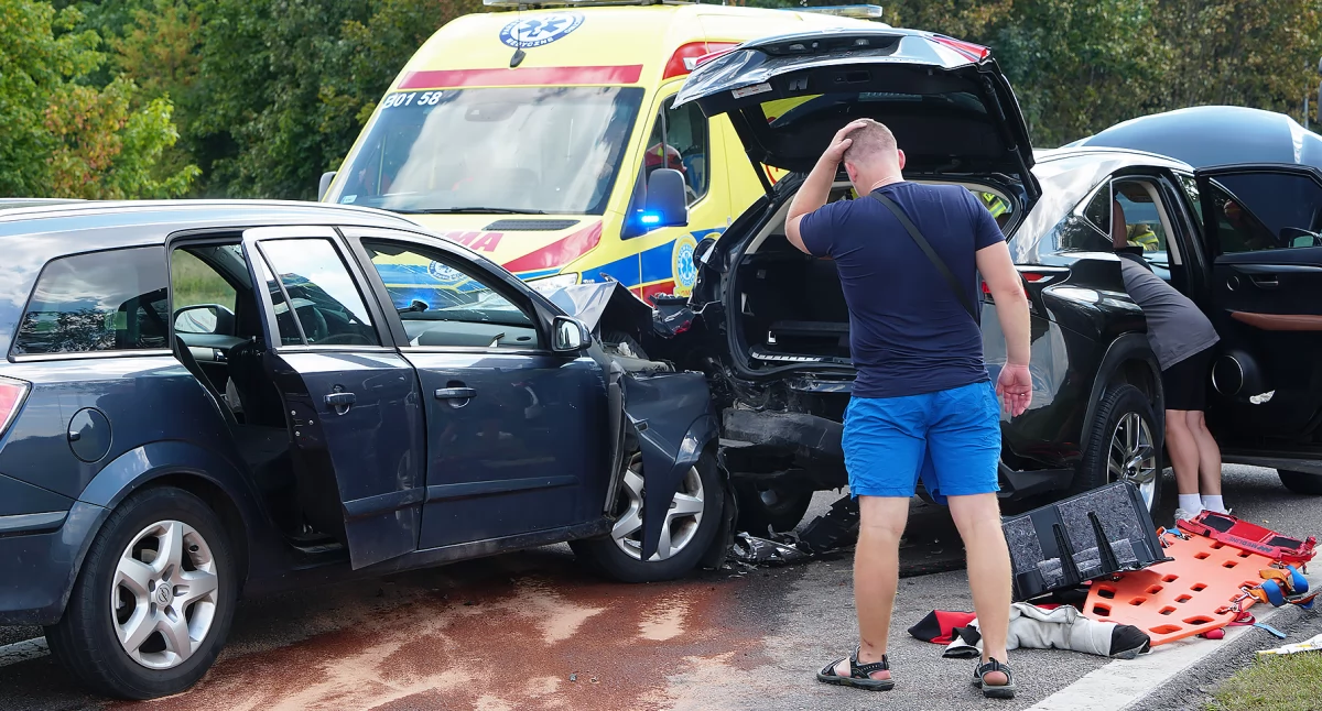 Wypadek w Budach Czarnockich. Jedna osoba w szpitalu [FOTO]