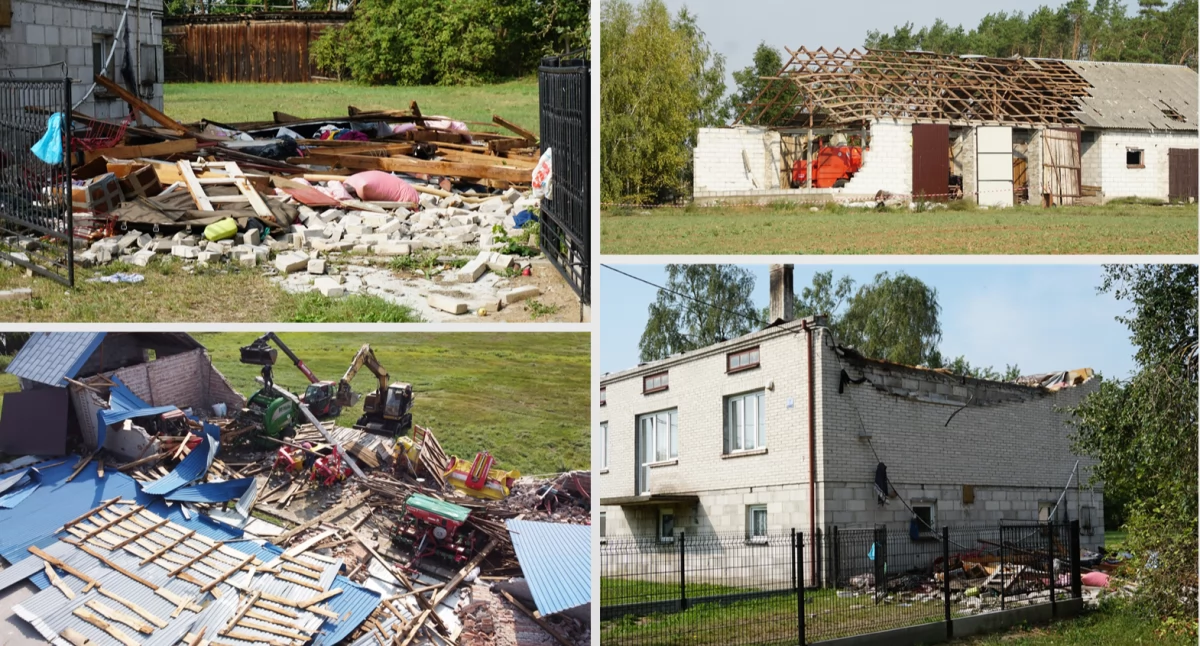 Dramatyczne skutki wczorajszej nawałnicy. W Żebrach uszkodzone domy i stodoły  [VIDEO i FOTO]