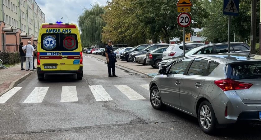 Potrącenie na ul. Broniewskiego w Łomży [FOTO]