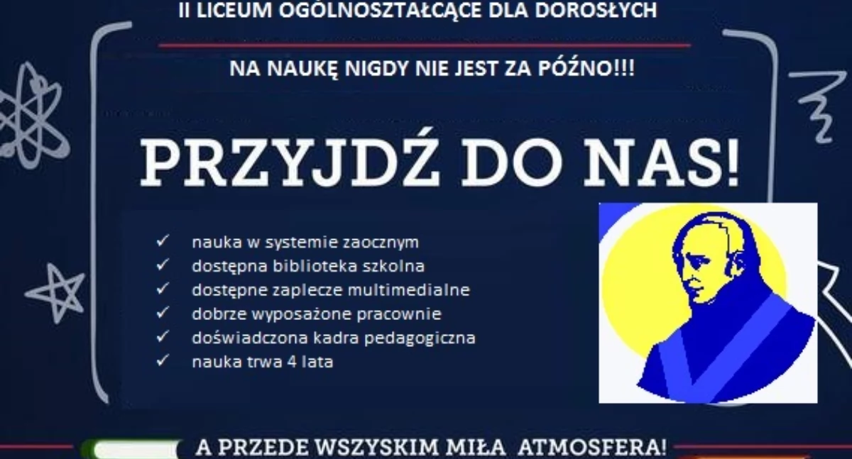  Trwa rekrutacja do II Liceum Ogólnokształcącego dla Dorosłych w Łomży