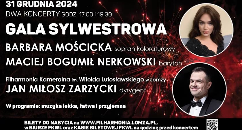 Dwie Gale Sylwestrowe w Filharmonii Kameralnej w Łomży
