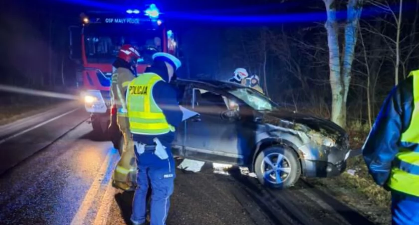 Wypadek na DK63! Cztery osoby w szpitalu