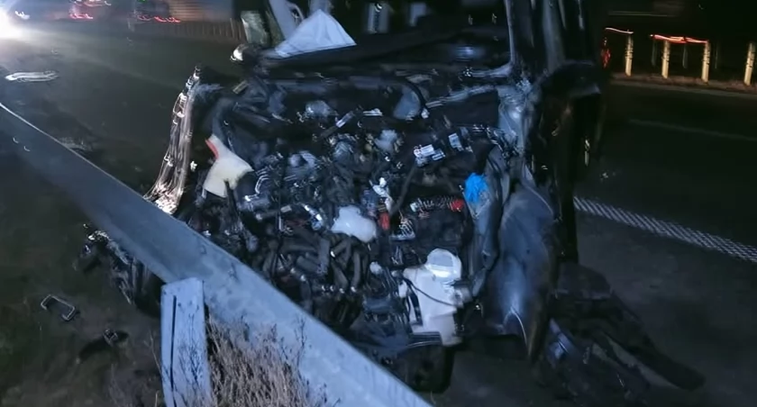Groźny wypadek na trasie S8. Poszkodowana rodzina z Konarzyc wracała z ferii